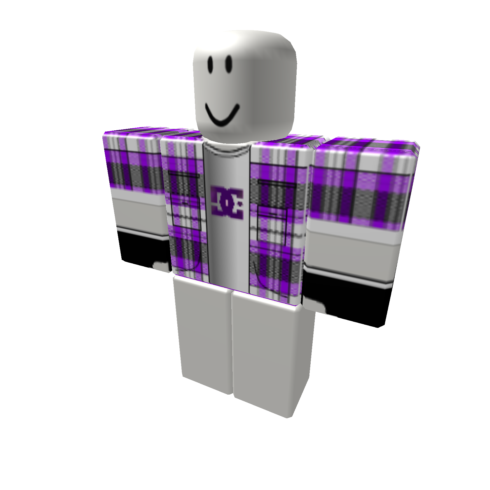 DC Purple plaid jacket with gloves